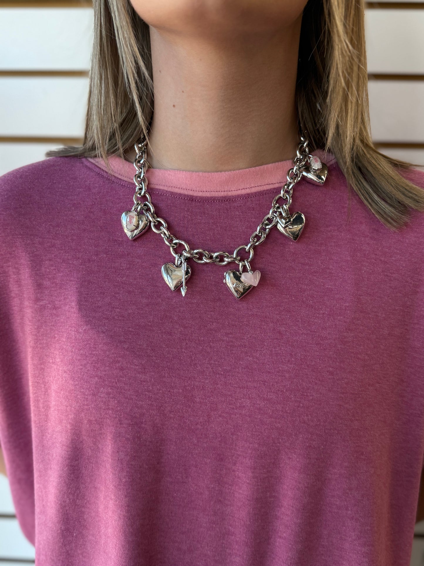 Kendra Scott x LoveShackFancy silver charm necklace