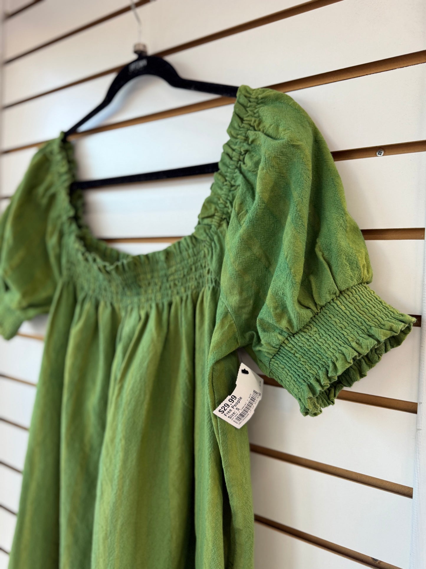 Free People green Mila mini dress sz small