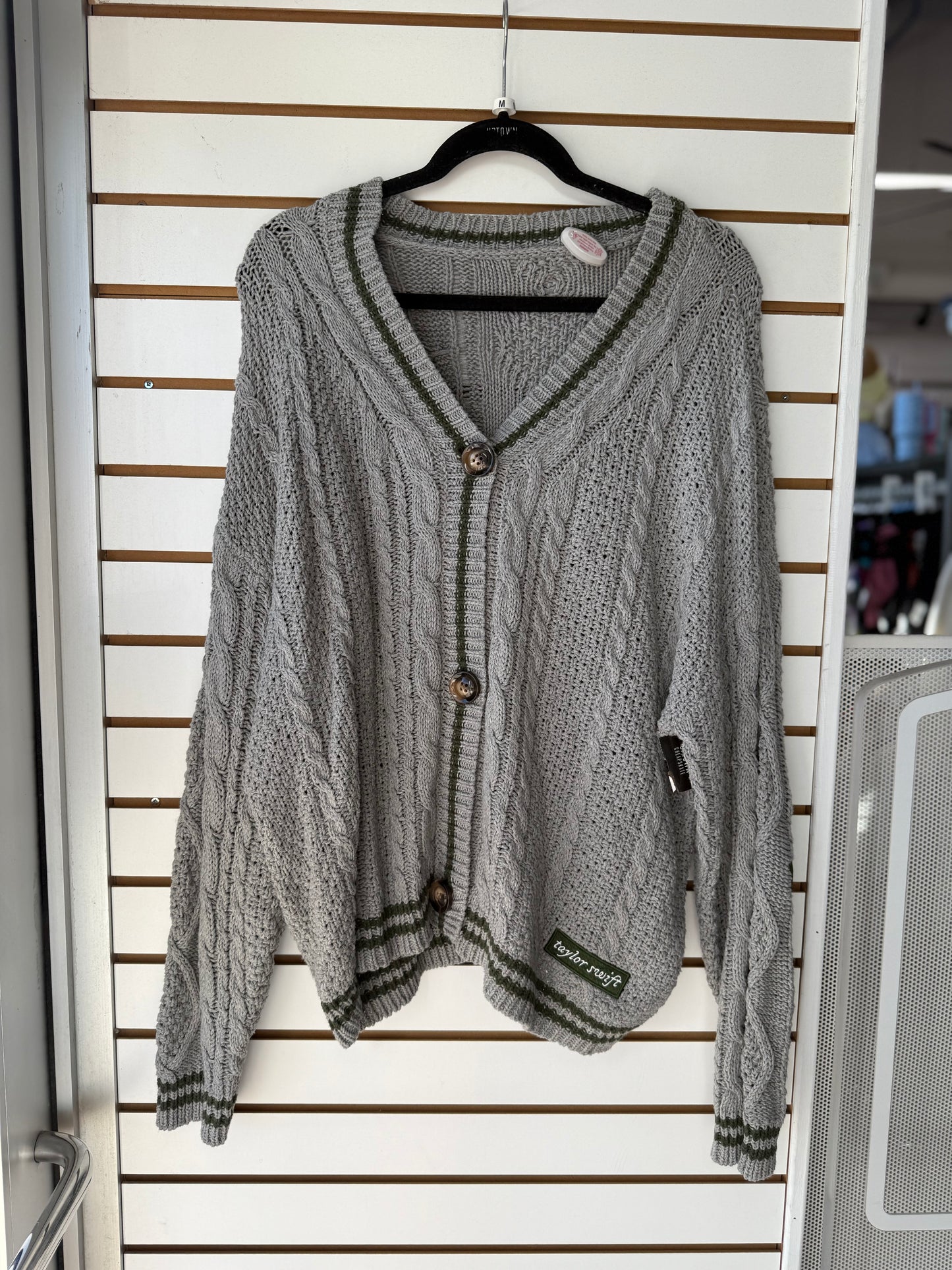 Taylor Swift Folklore gray/green cardigan size M/L