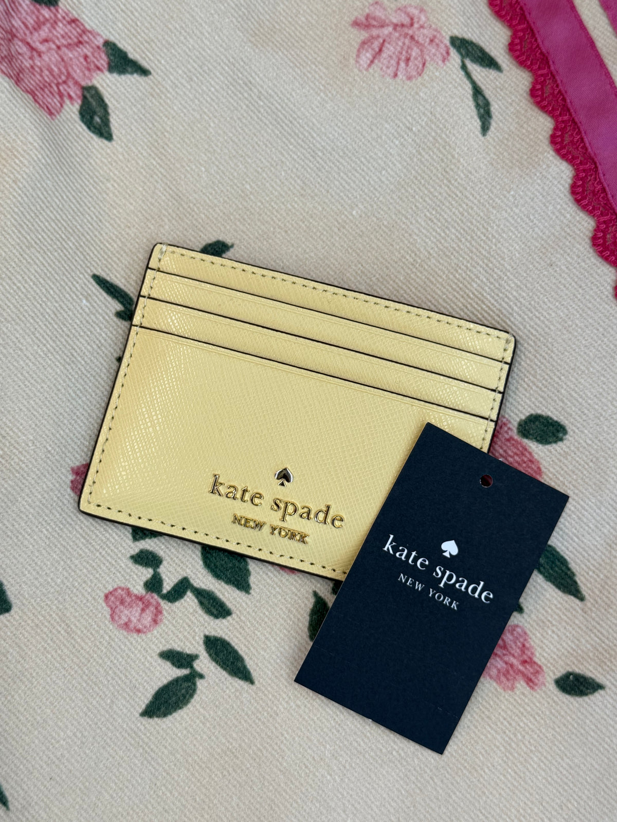 Kate Spade yellow cardholder