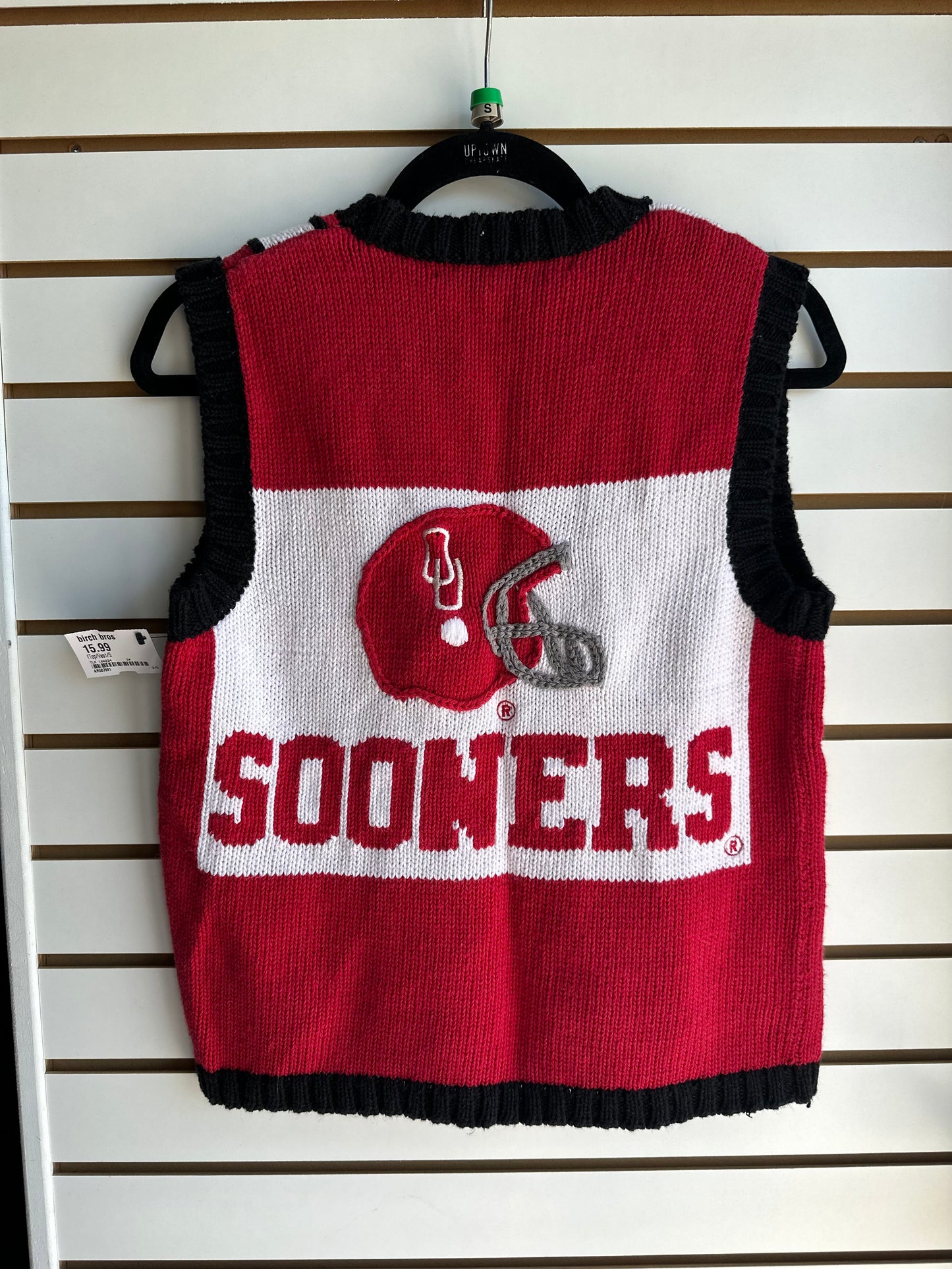 VINTAGE OU Sooners knit sweater vest size small