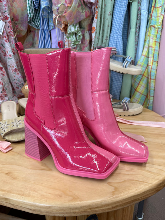 Circus Sam Edelman pink two tone lauren boots sz 8.5