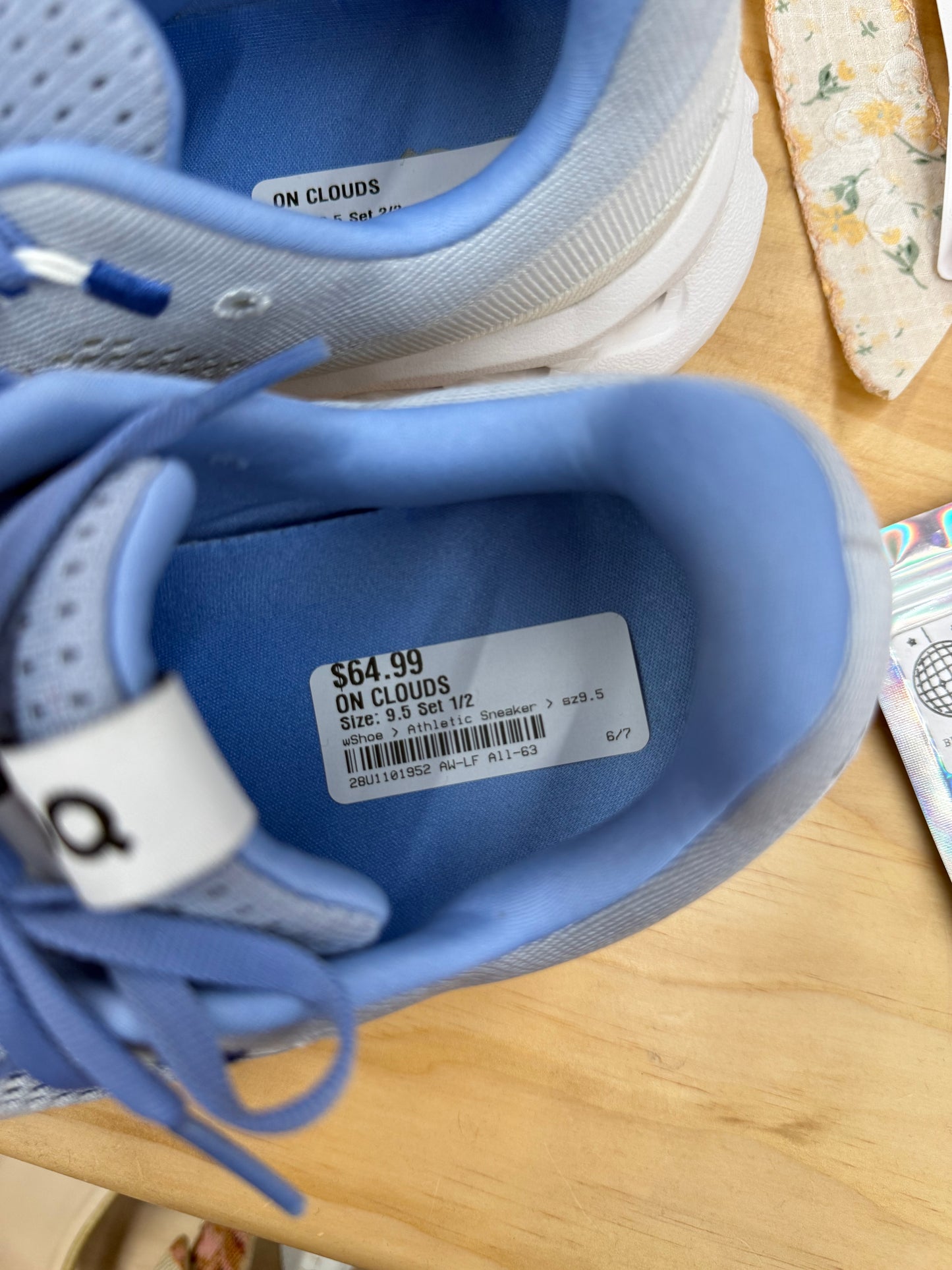 On Cloudsurfer blue/silver/white womens 9.5