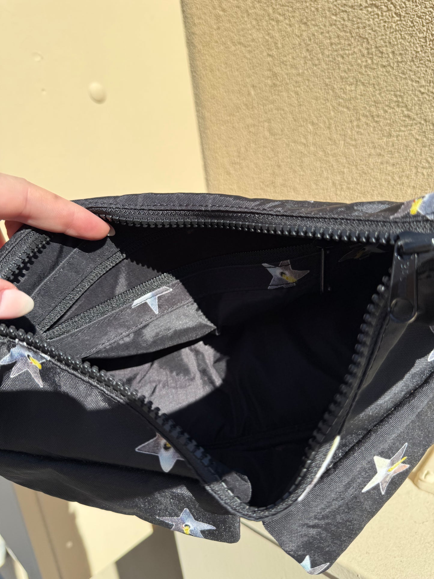 Baggu black star cargo shoulder bag