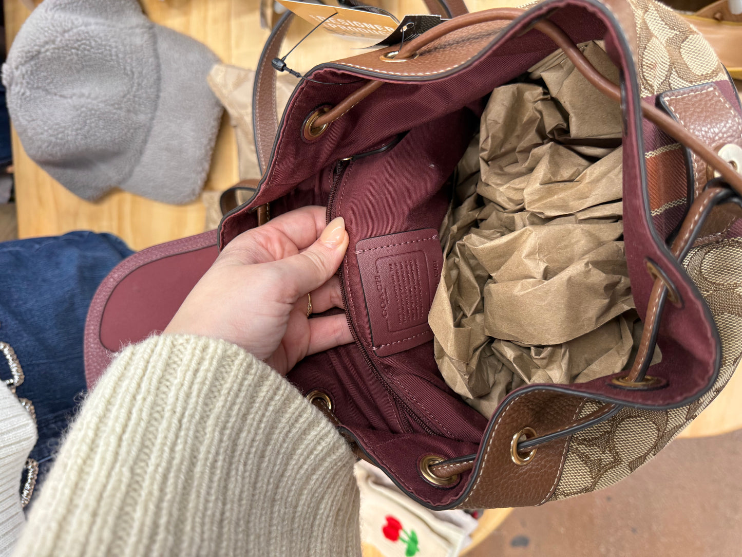 Coach Dempsey drawstring backpack