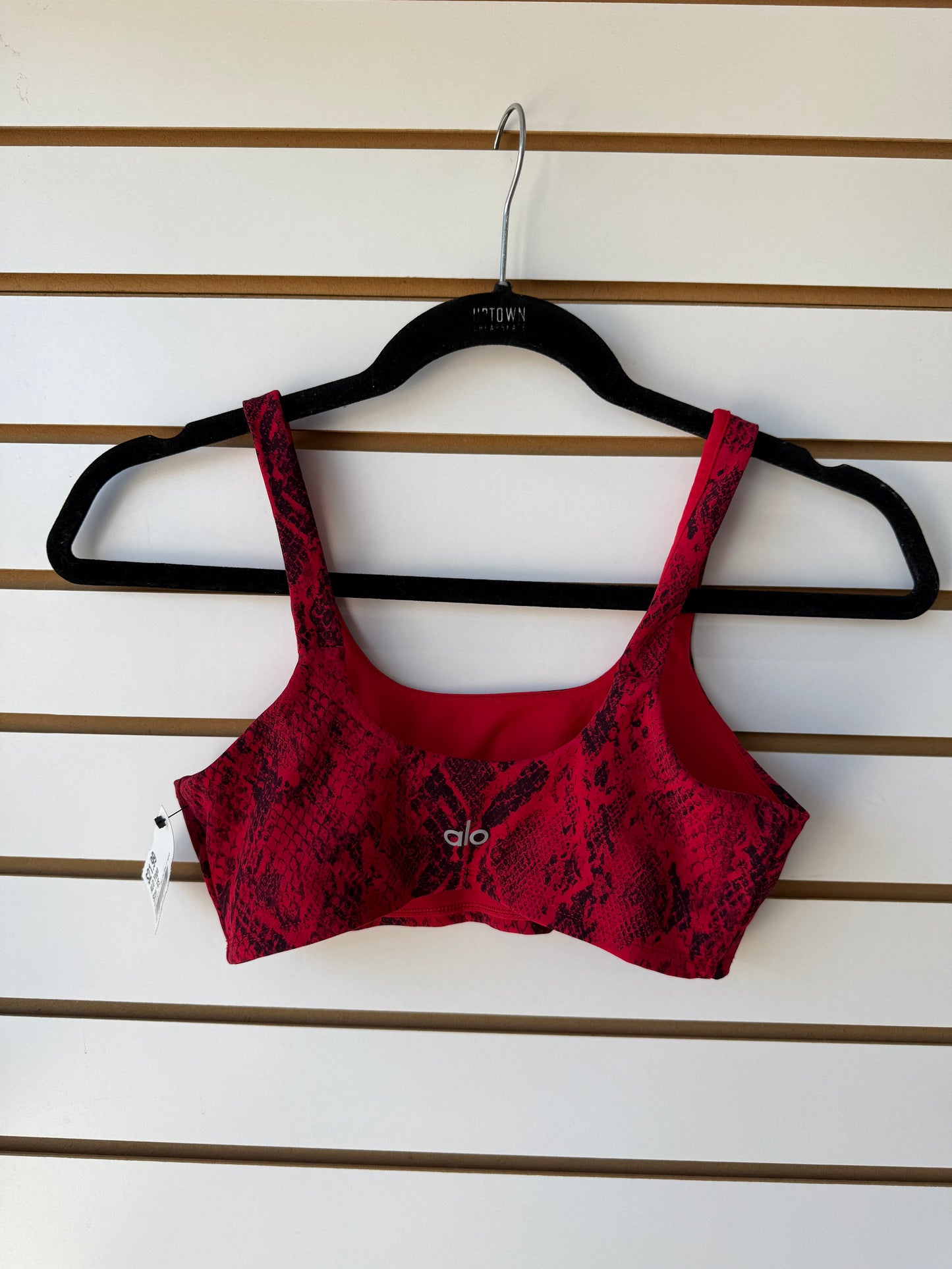 ALO Yoga red snake print sports bra size XS