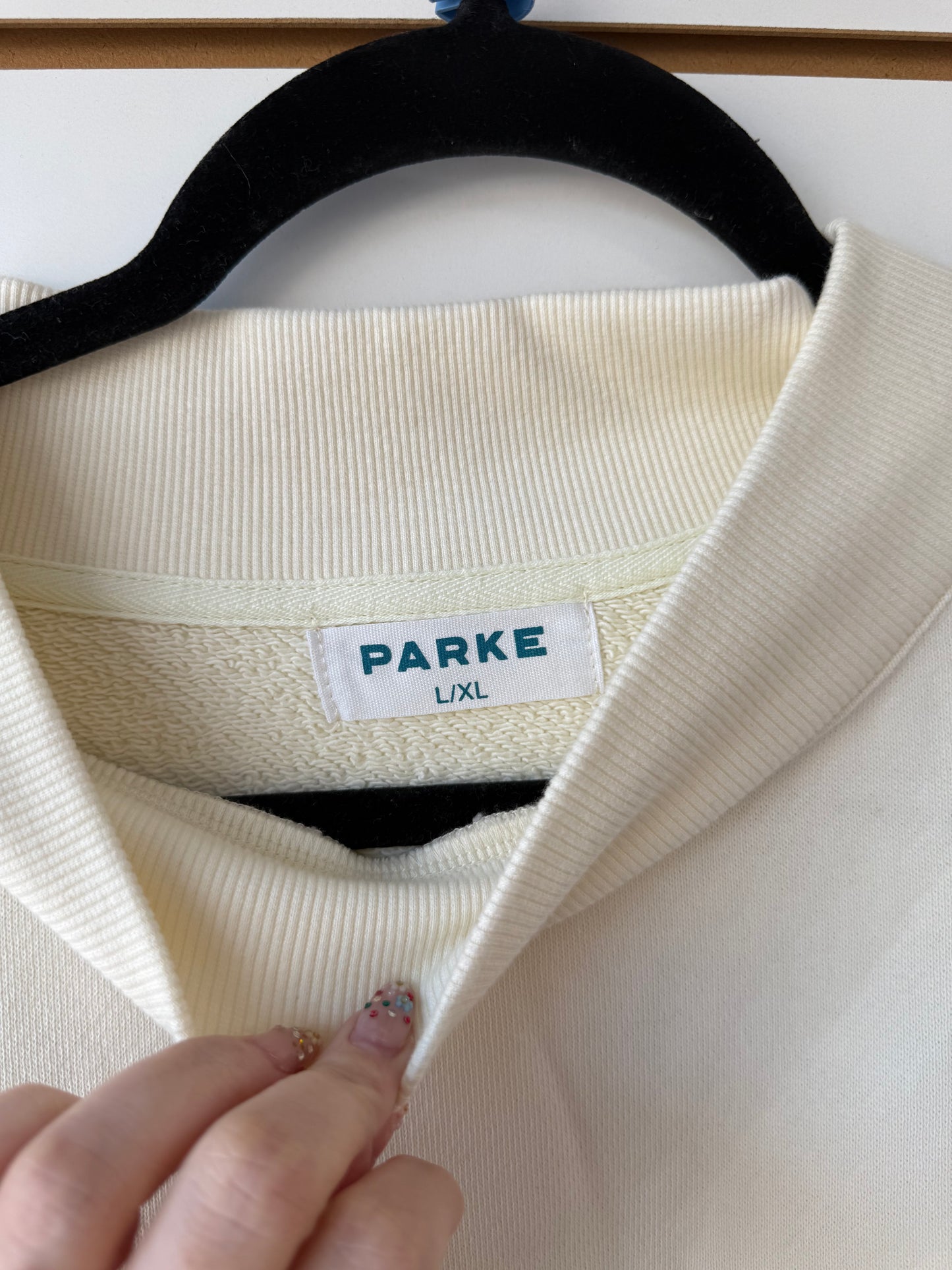 Parke cream mock neck size L/XL