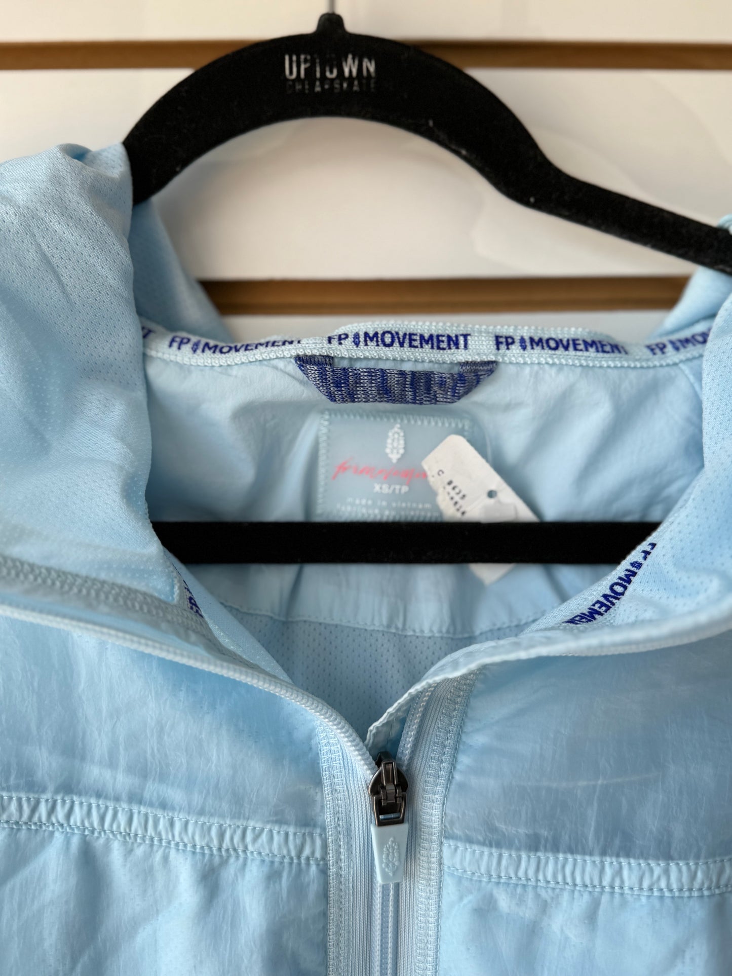 NWOT FP Movement sheer bliss jacket in light blue size XS