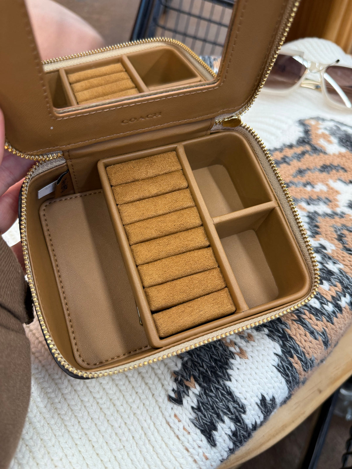 Coach monogram jewelry box