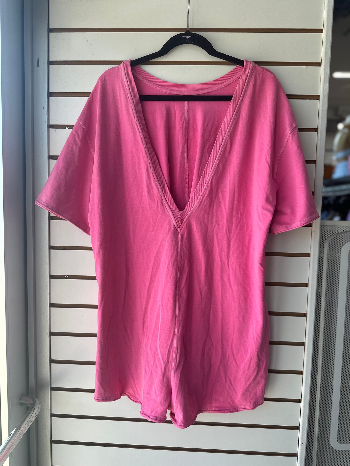 FP Movement pink hot shot tee romper size large