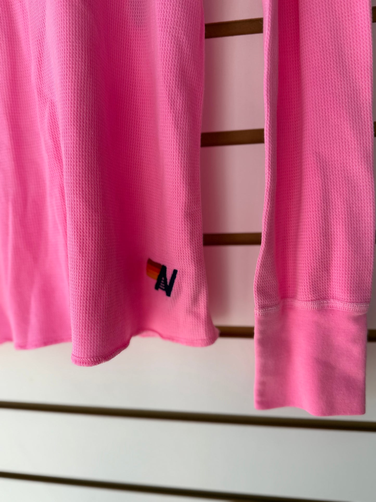 Aviator Nation pink logo thermal size medium