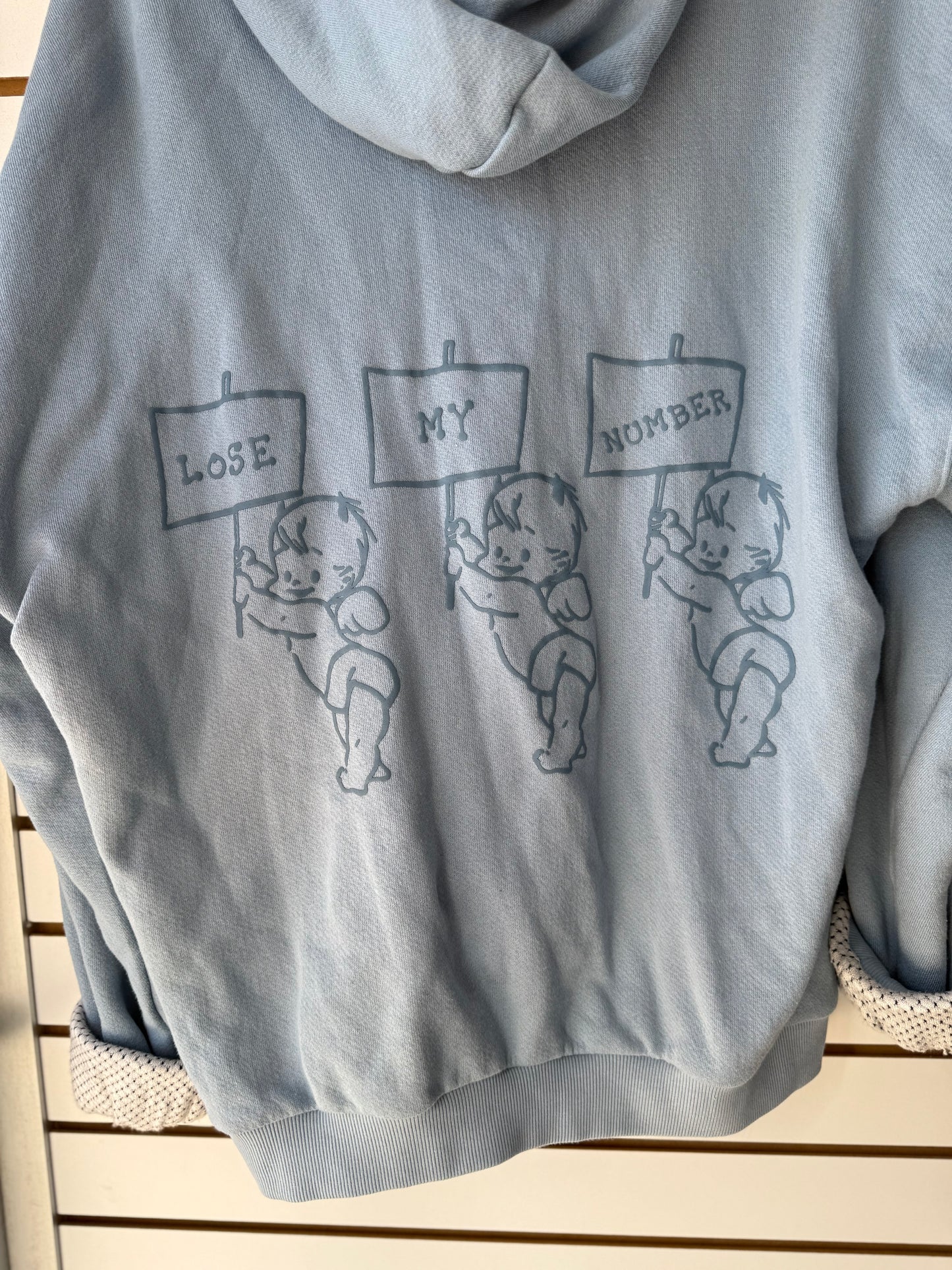 Boys Lie blue lose my number hoodie size  XL/XXL