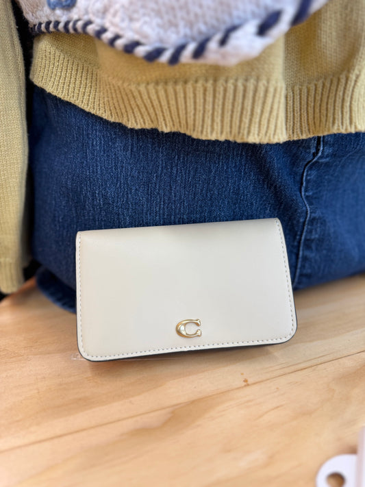 NWT Coach cream wallet