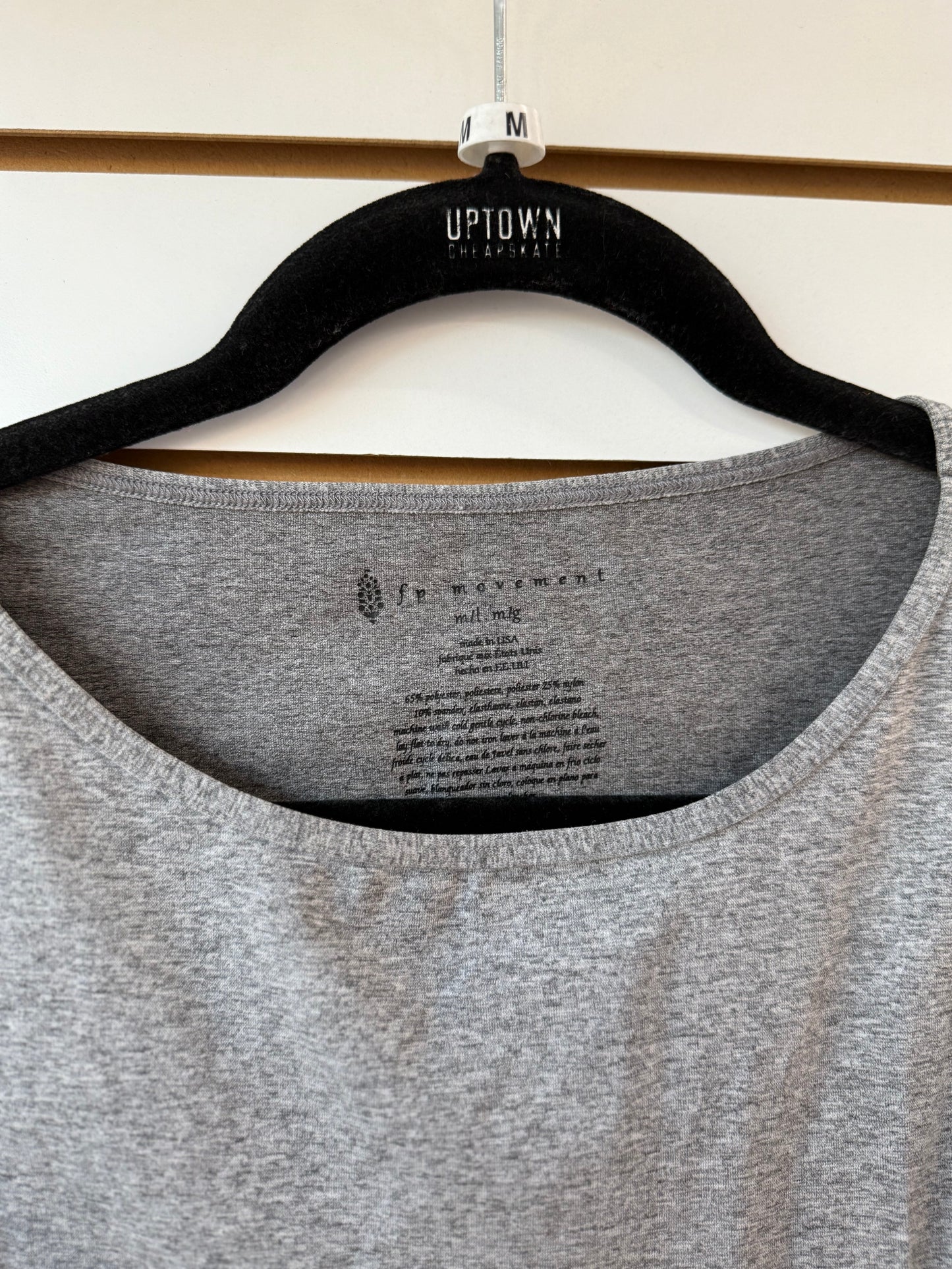 Free People Movement gray cinched tank size M/L