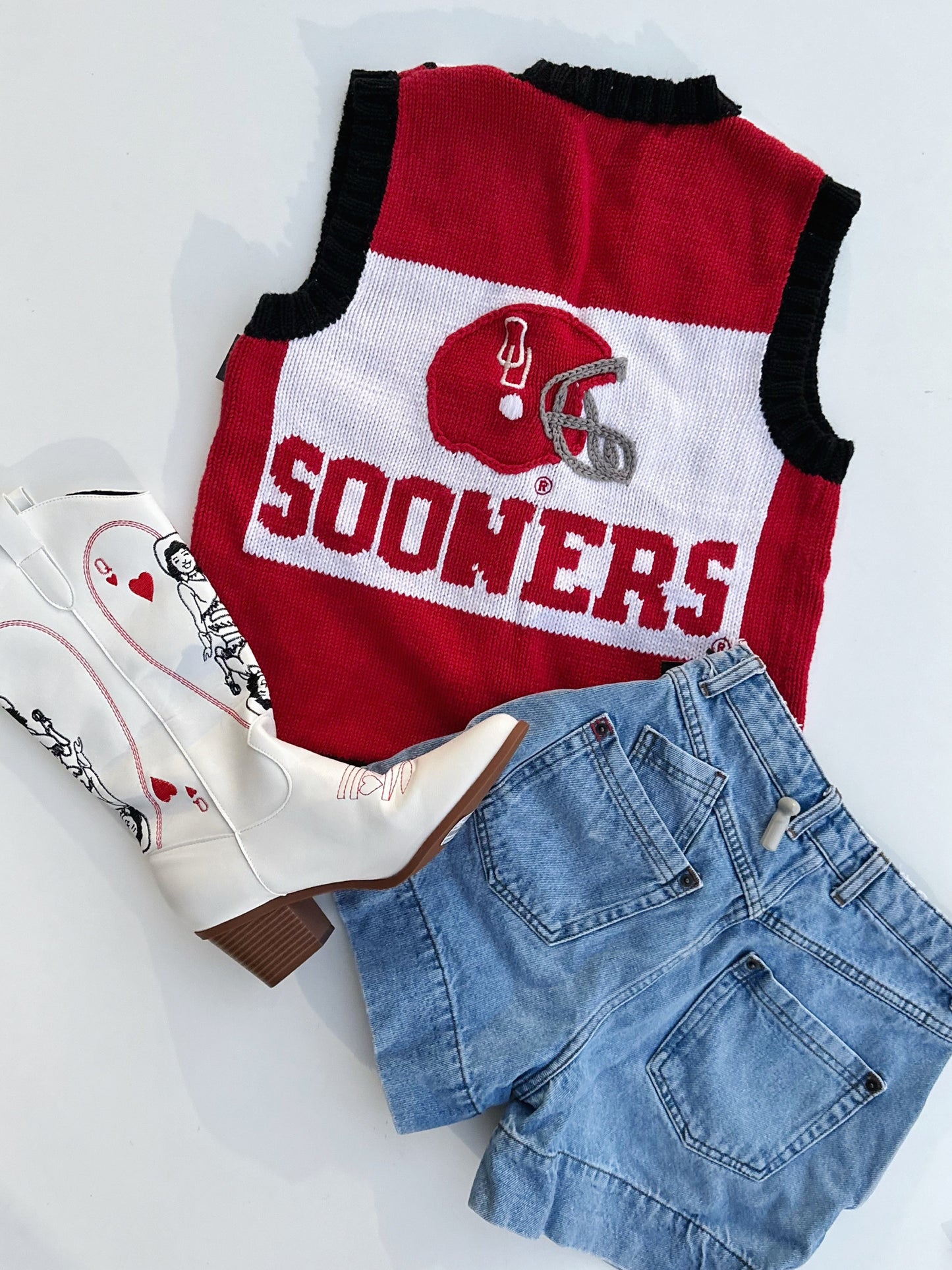 VINTAGE OU Sooners knit sweater vest size small