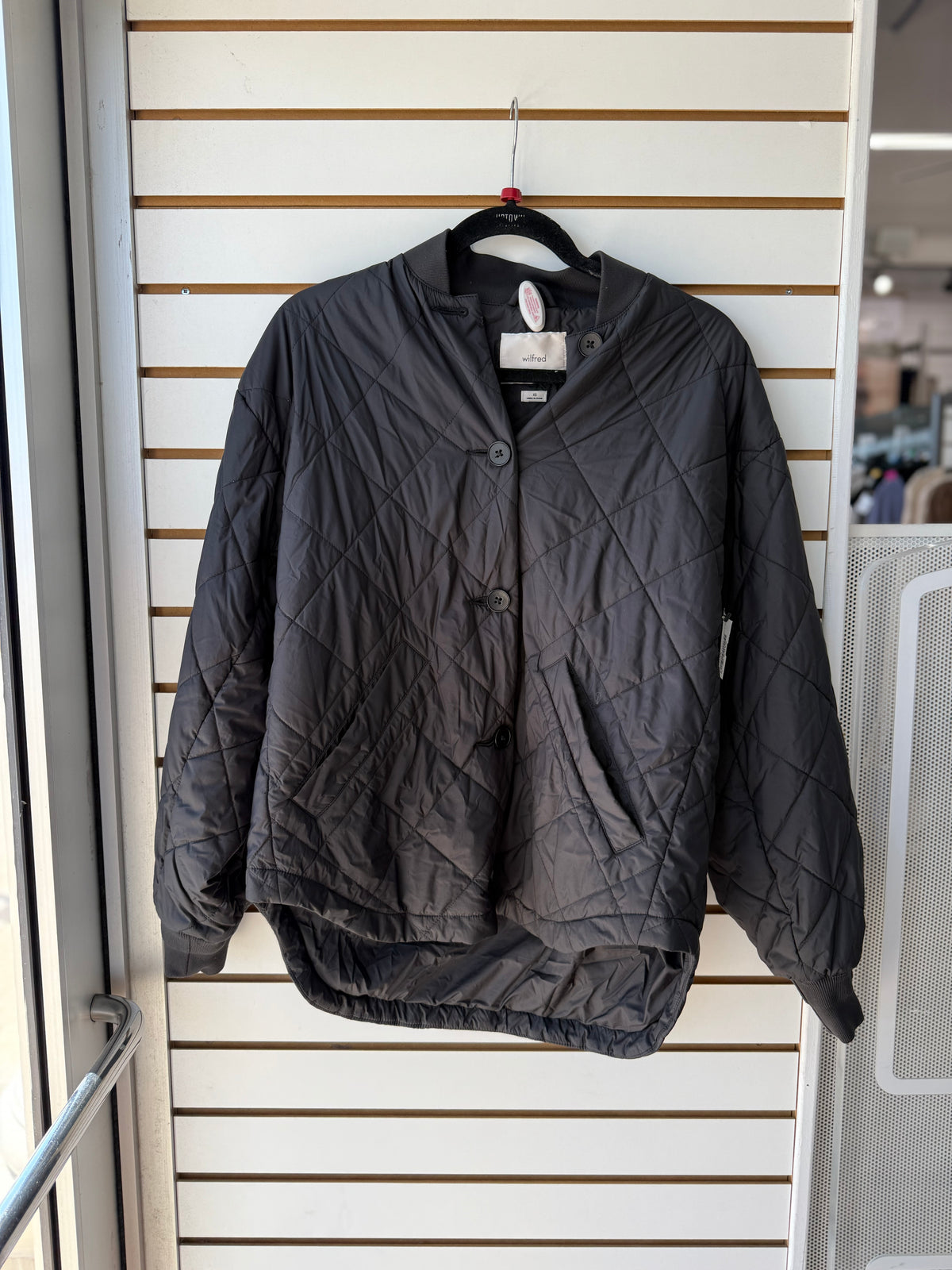 Wilfred Aritzia black quilted jacket size XS (oversized)