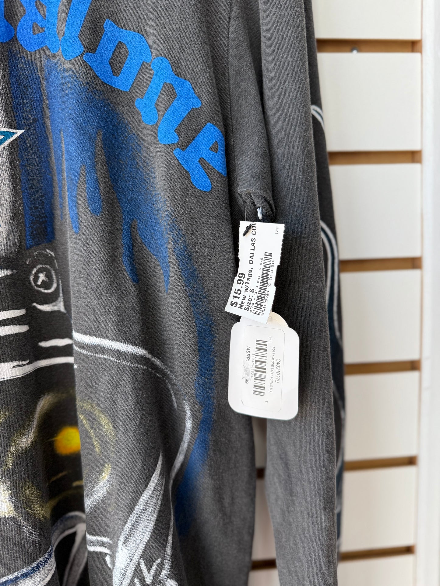 NWT Post Malone x Dallas Cowboys skeleton tee size Small