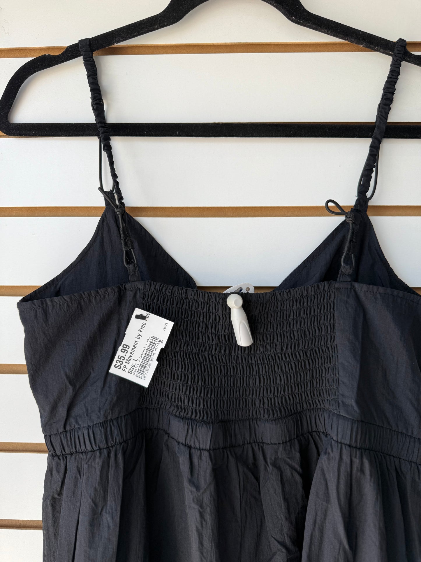Free People Movement Down to Earth black jumpsuit size large