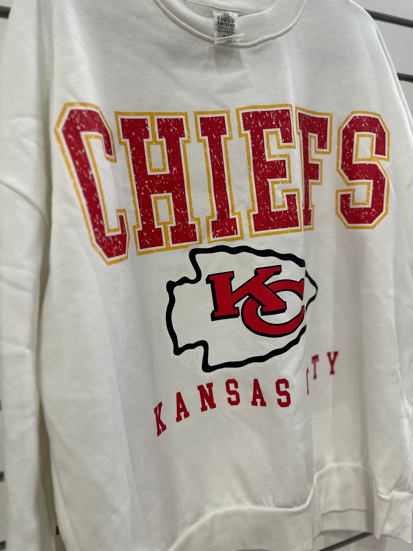 Kansas City Chiefs white crewneck sweatshirt size medium