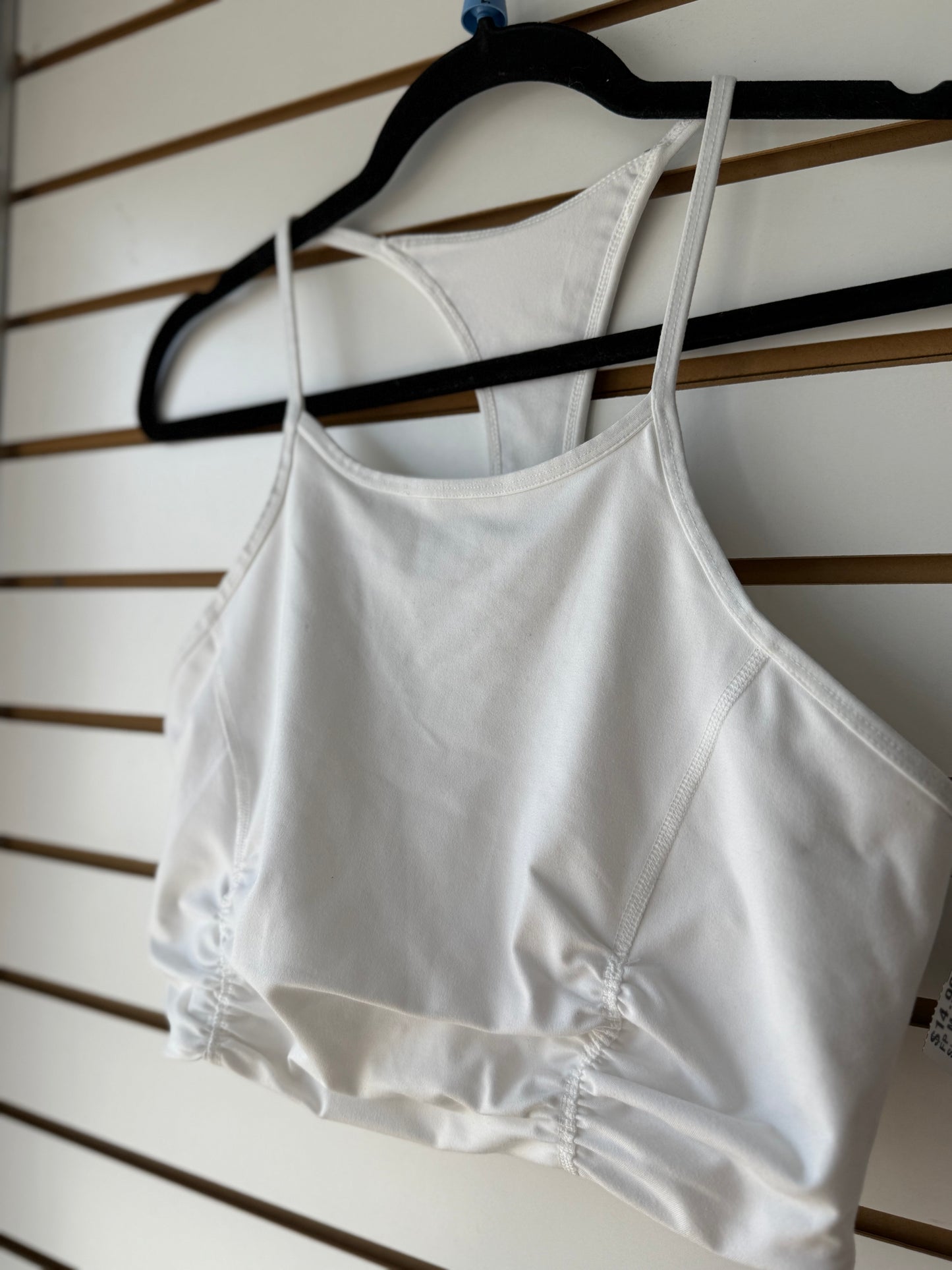 Free People Movement white cropped tank/sports bra sz Large