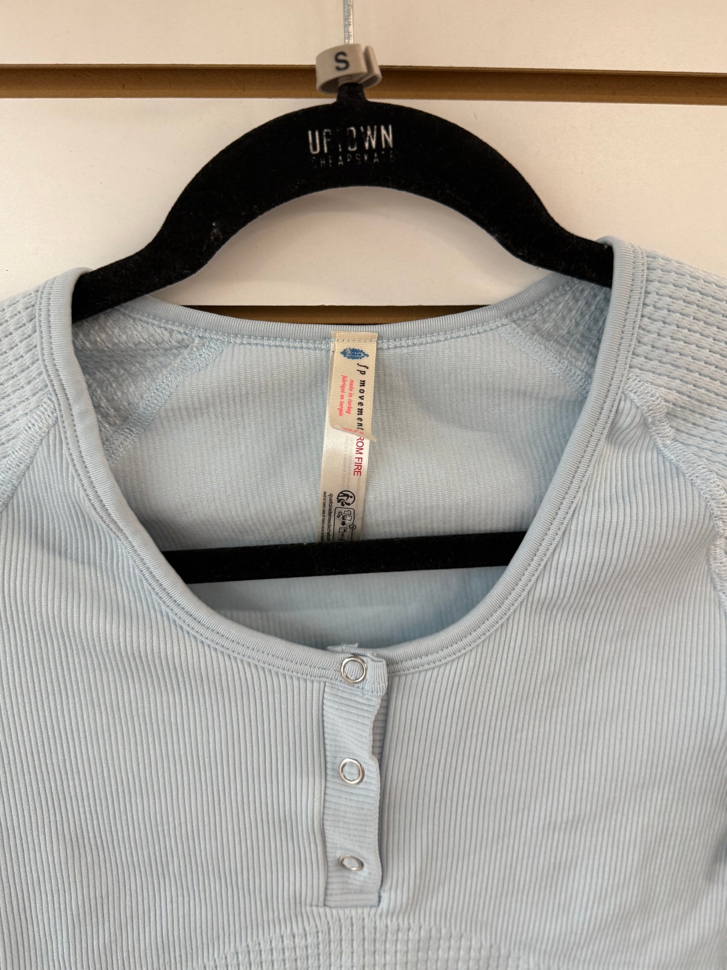 Free People Movement light blue Bail Out open back henley size XS/S