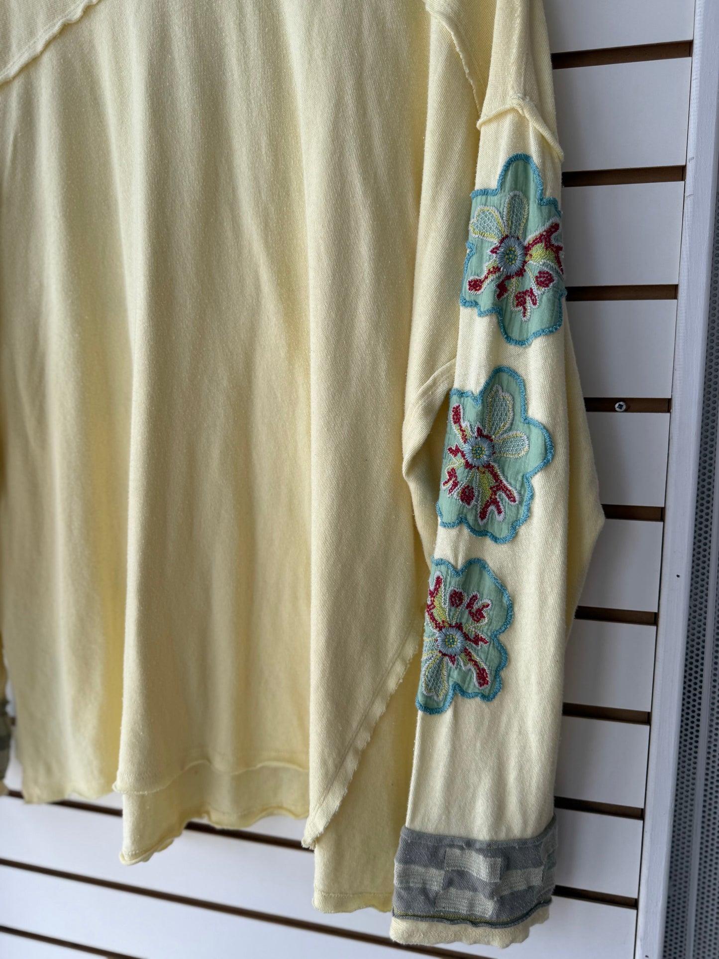 Free People yellow invincible tee very oversized size XS