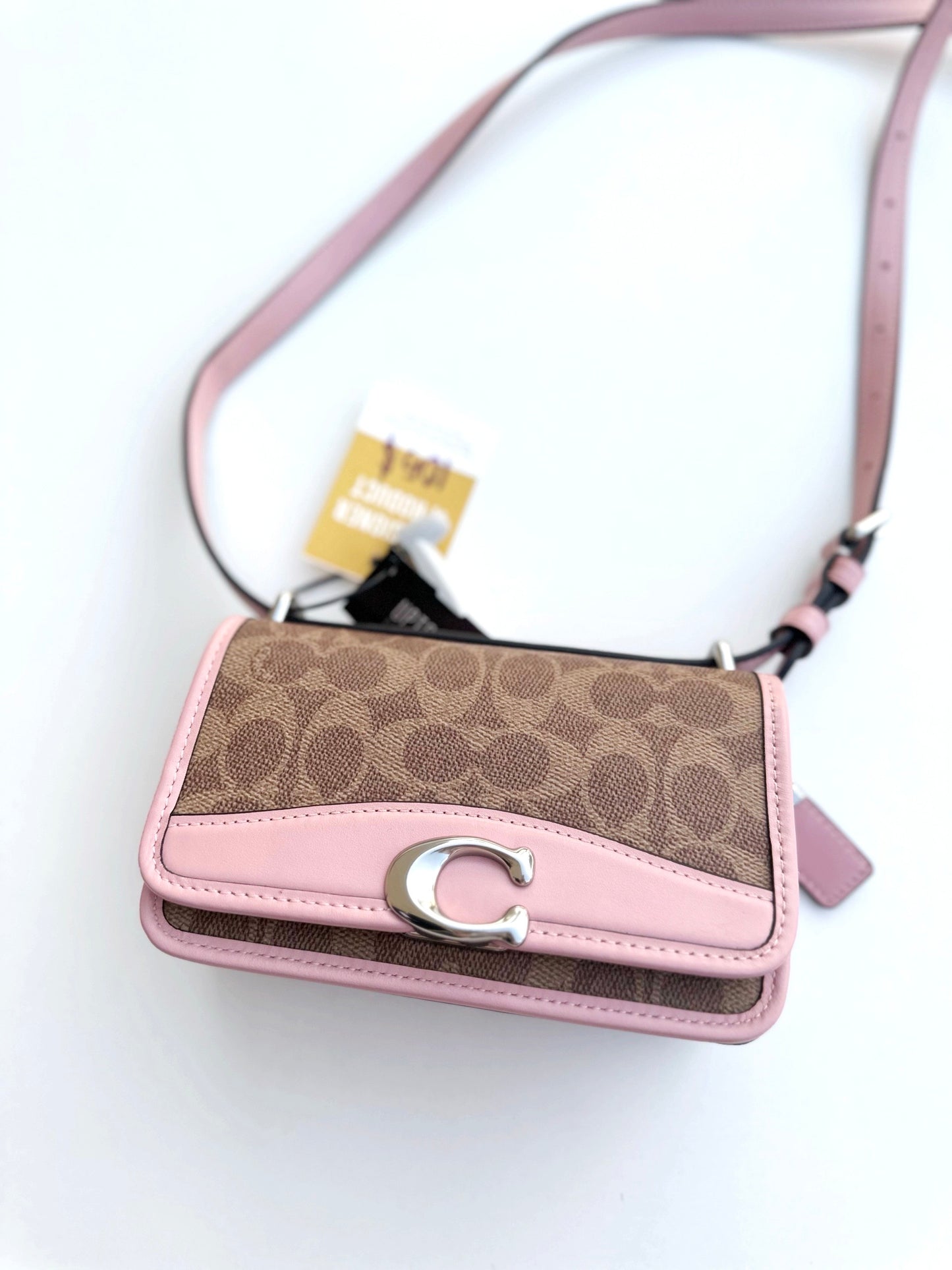 Coach Bandit pink/signature colorblock crossbody bag