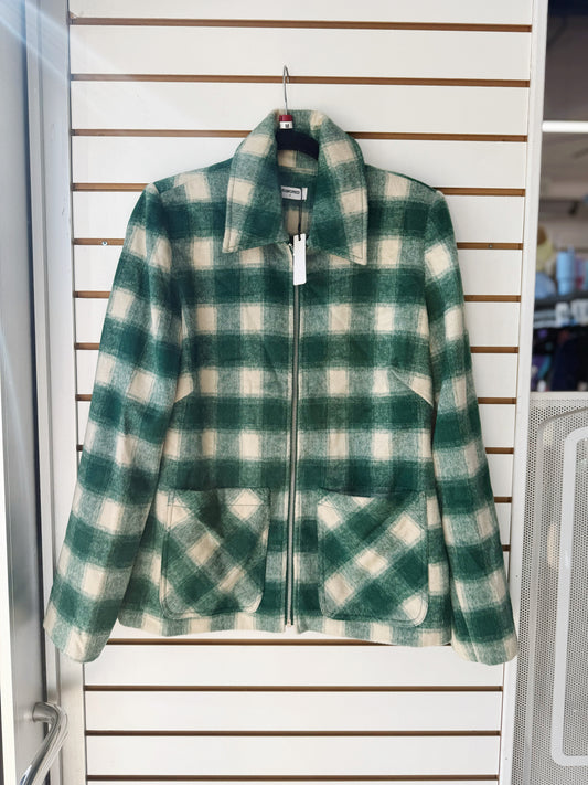 NWT Rumored Ranch Chore green plaid jacket size S