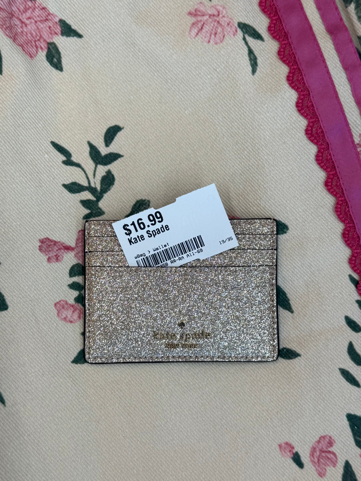 Kate Spade glitter sparkle cardholder