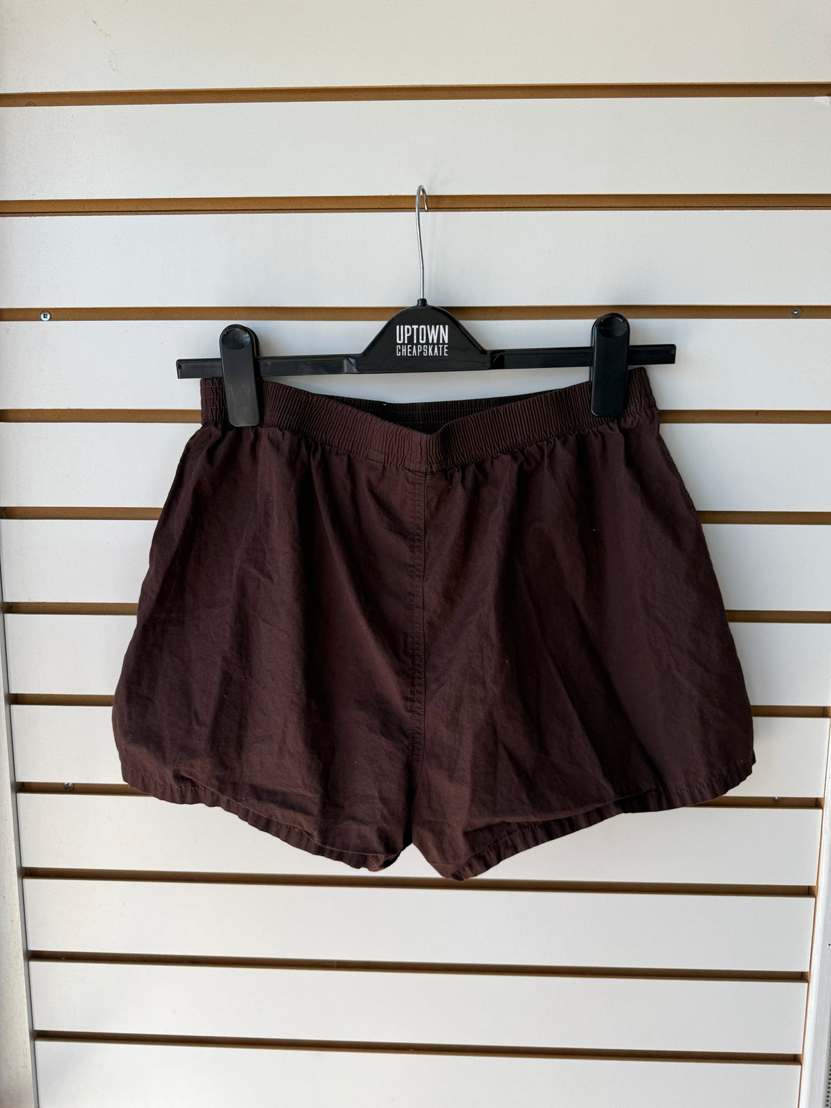 TNA Aritzia brown boxer shorts size small