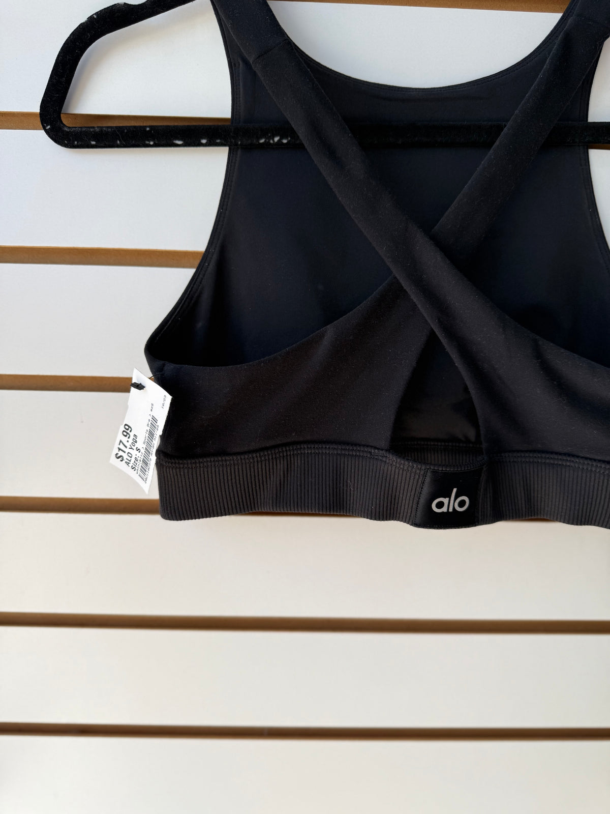 ALO Yoga black sports bra size small