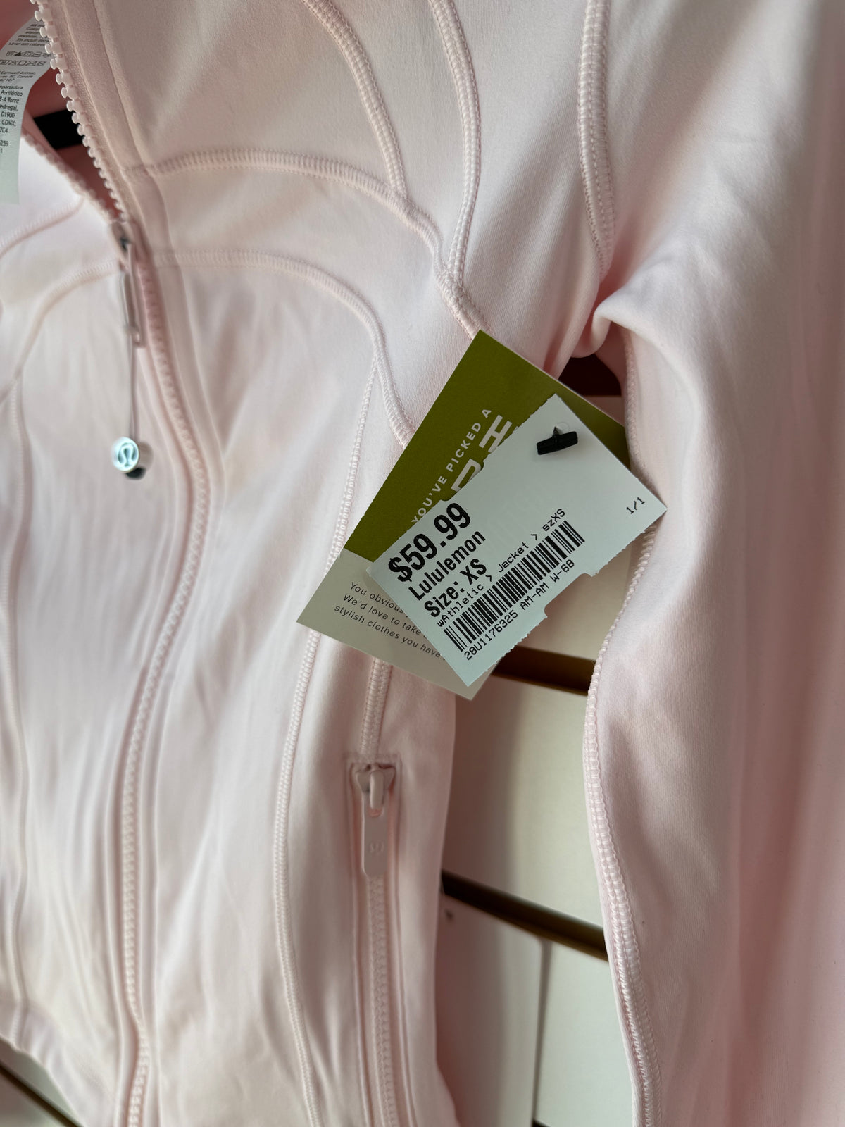 NWT Lululemon Define jacket in strawberry milkshake size 0
