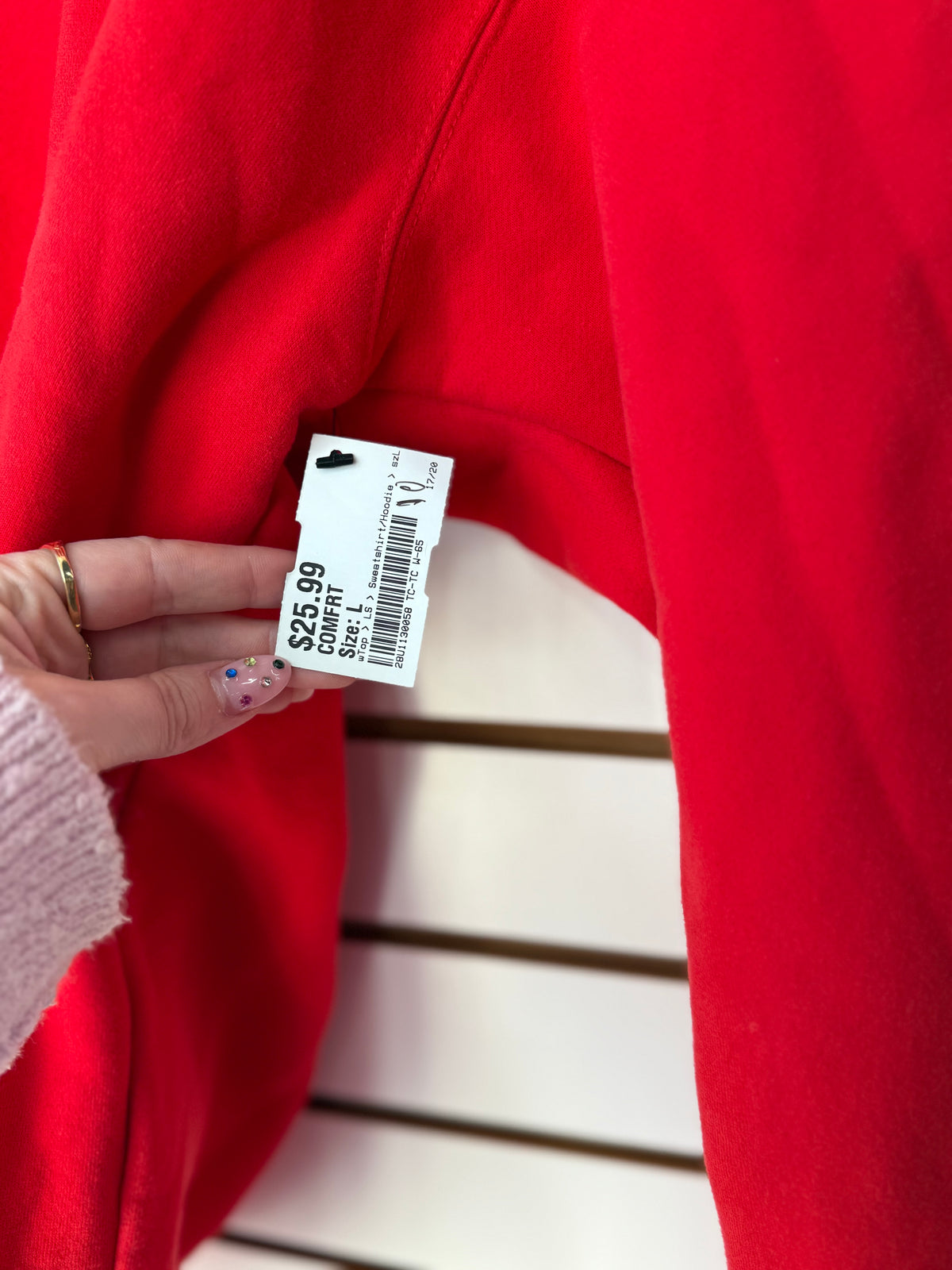 COMFRT red hoodie size large