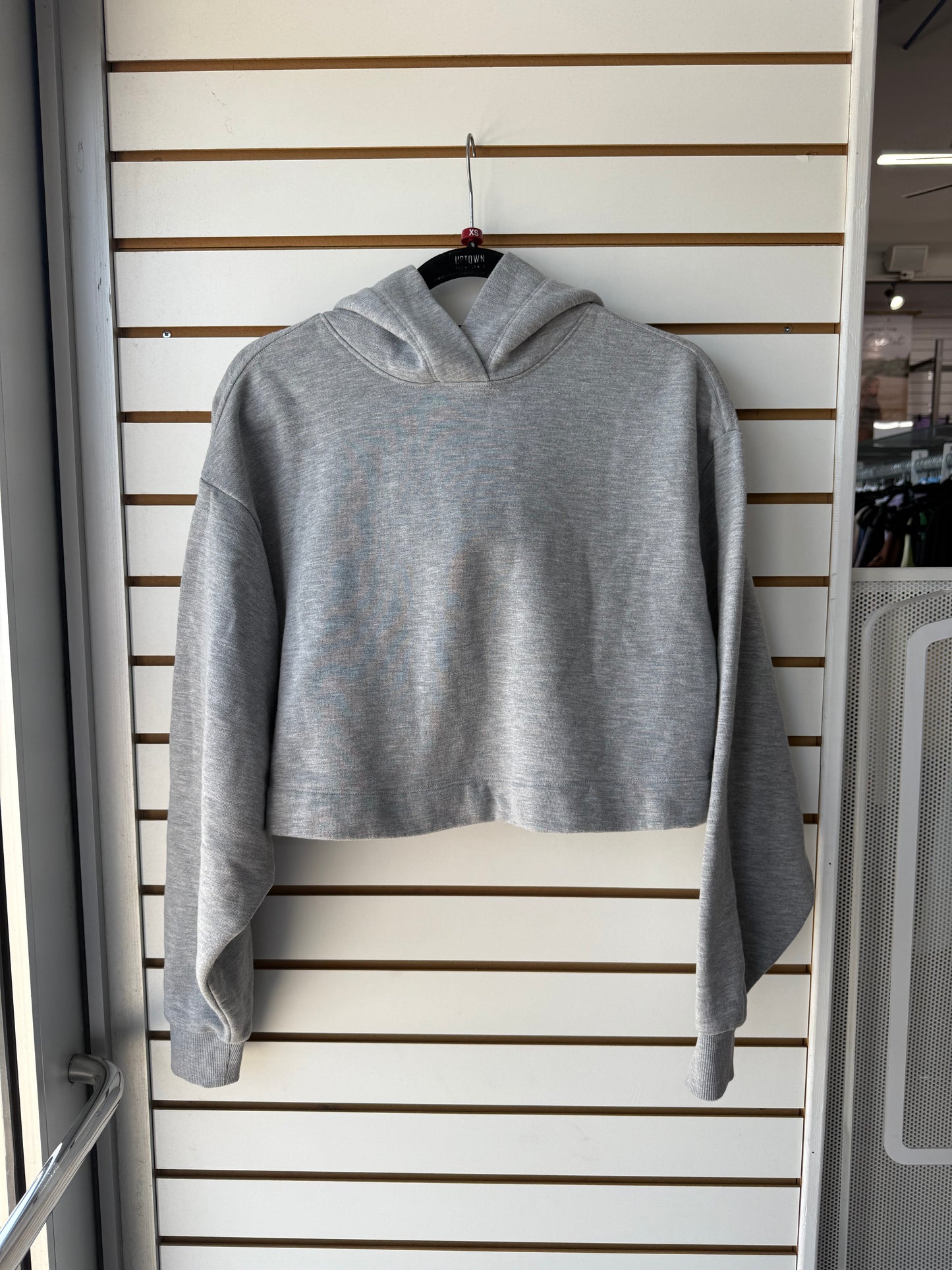 ALO Yoga gray cropped hoodie size XS