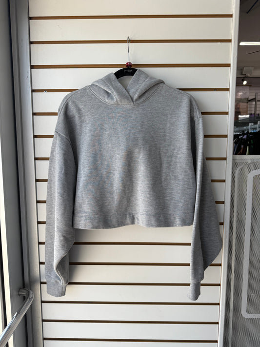 ALO Yoga gray cropped hoodie size XS