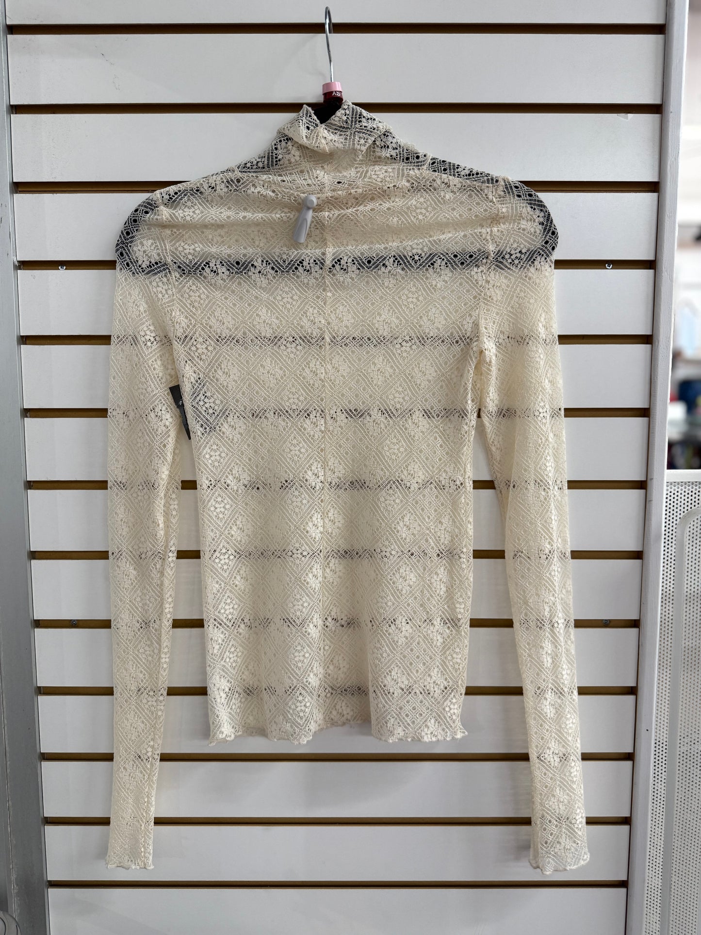 Free People ivory lace Sweet Memories turtleneck sz XS