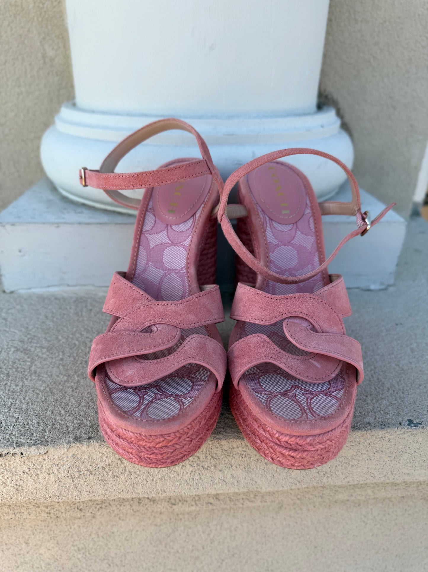Coach pink Talina heel sandal size 7
