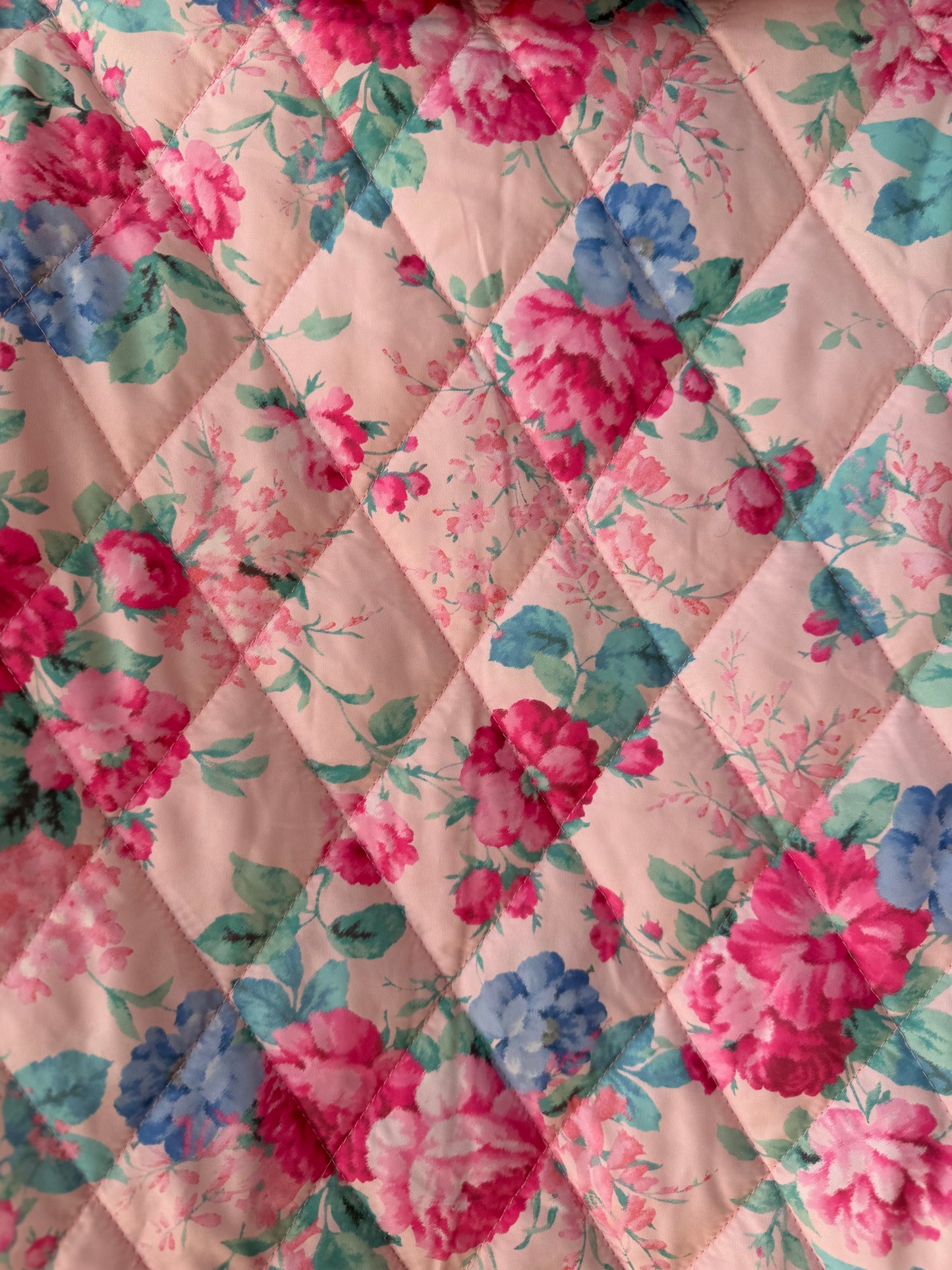 Fantastic Fawn pink floral quilted jacket size large