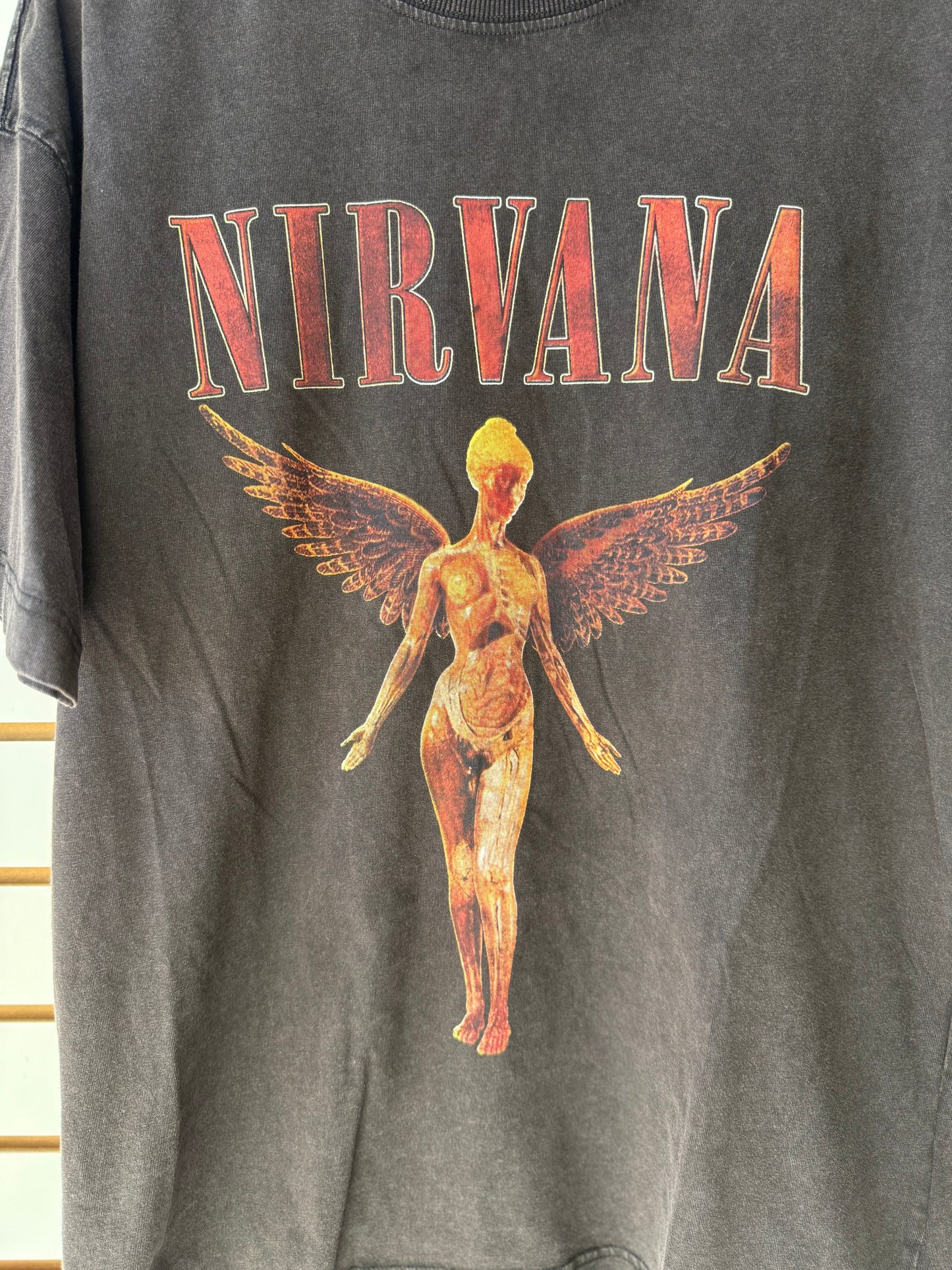 Nirvana Cotton On washed black tshirt size men’s XS
