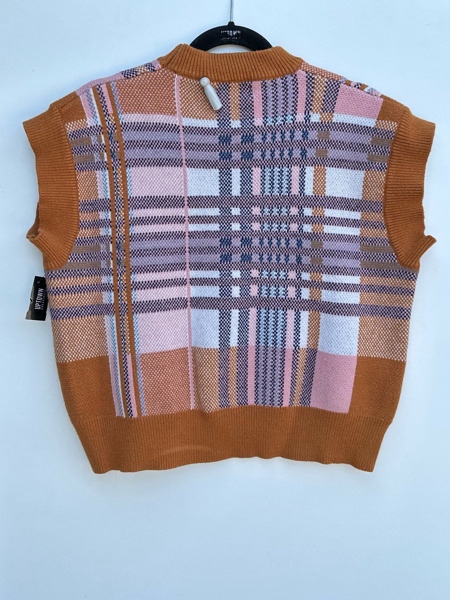 Cider plaid rust sweater vest (XL)