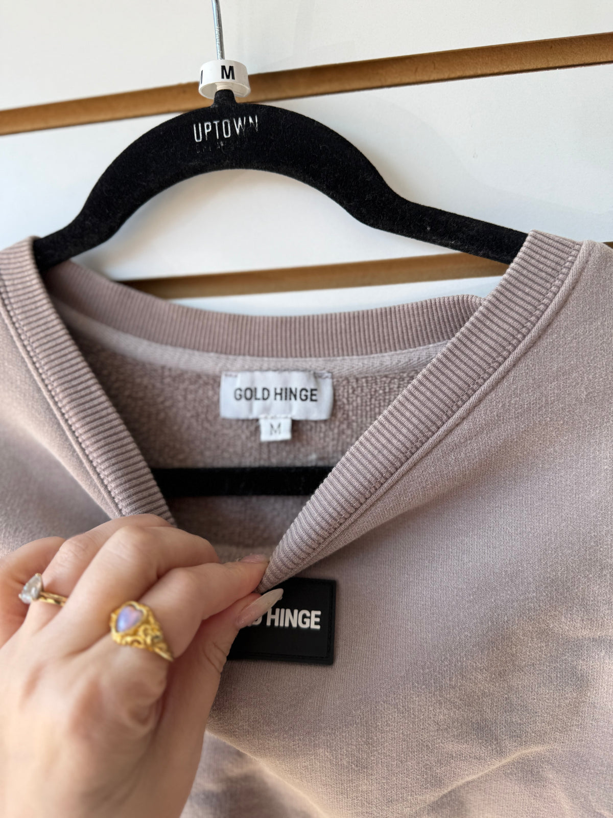 Gold Hinge pullover size medium