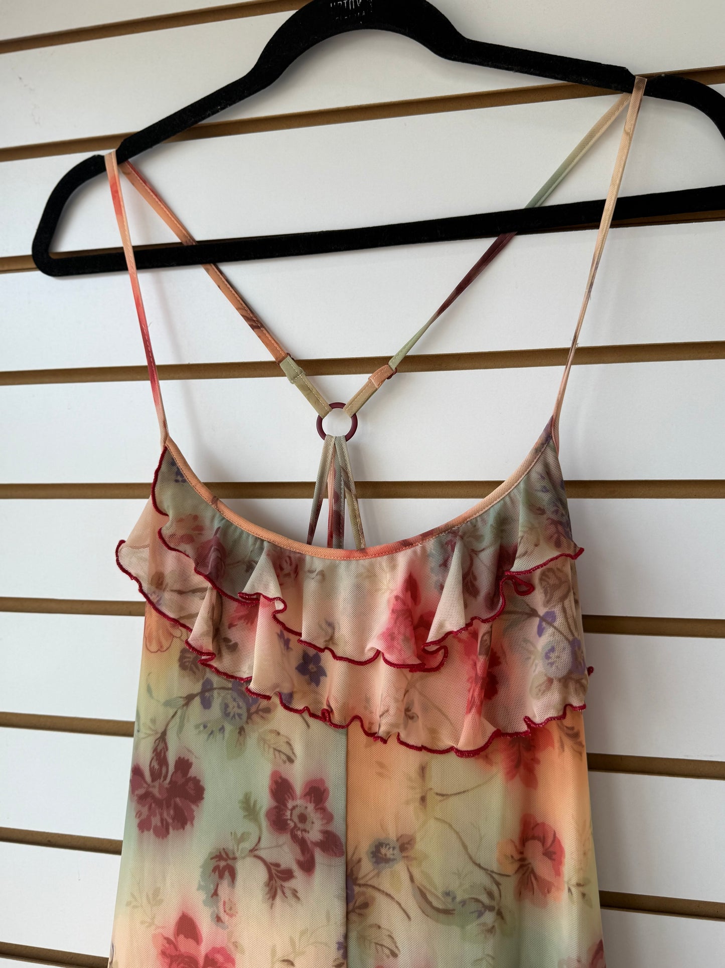 NWT UO Yellow Lulu Mini Floral Slip Dress size XL