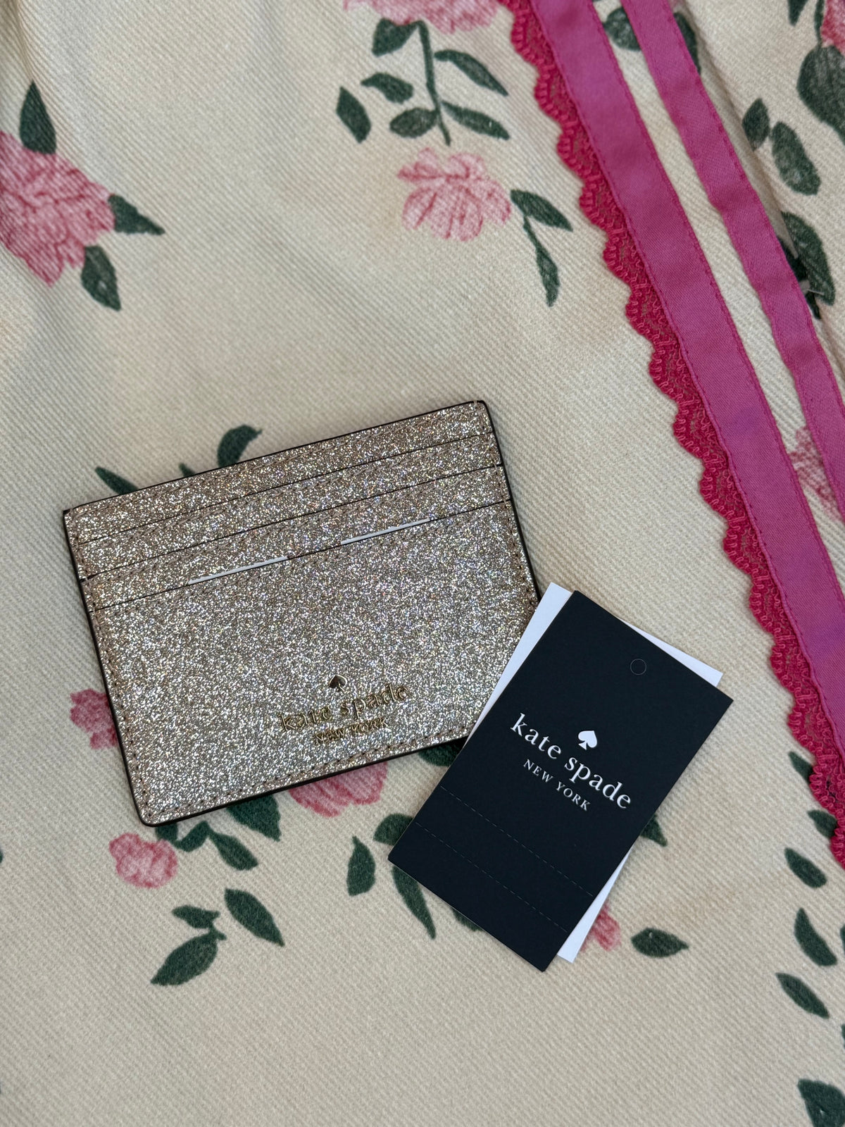 Kate Spade glitter sparkle cardholder