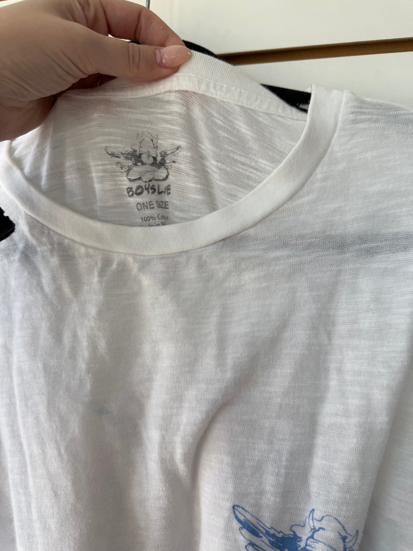 Boys Lie white oversized tee, one size