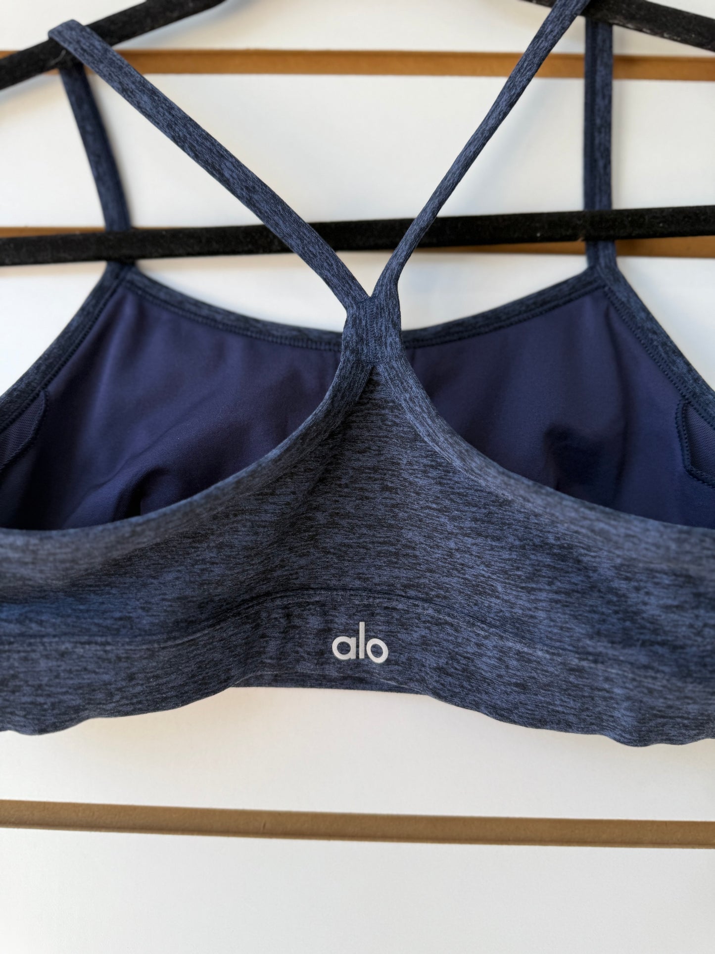 ALO Yoga navy blue sports bra size small