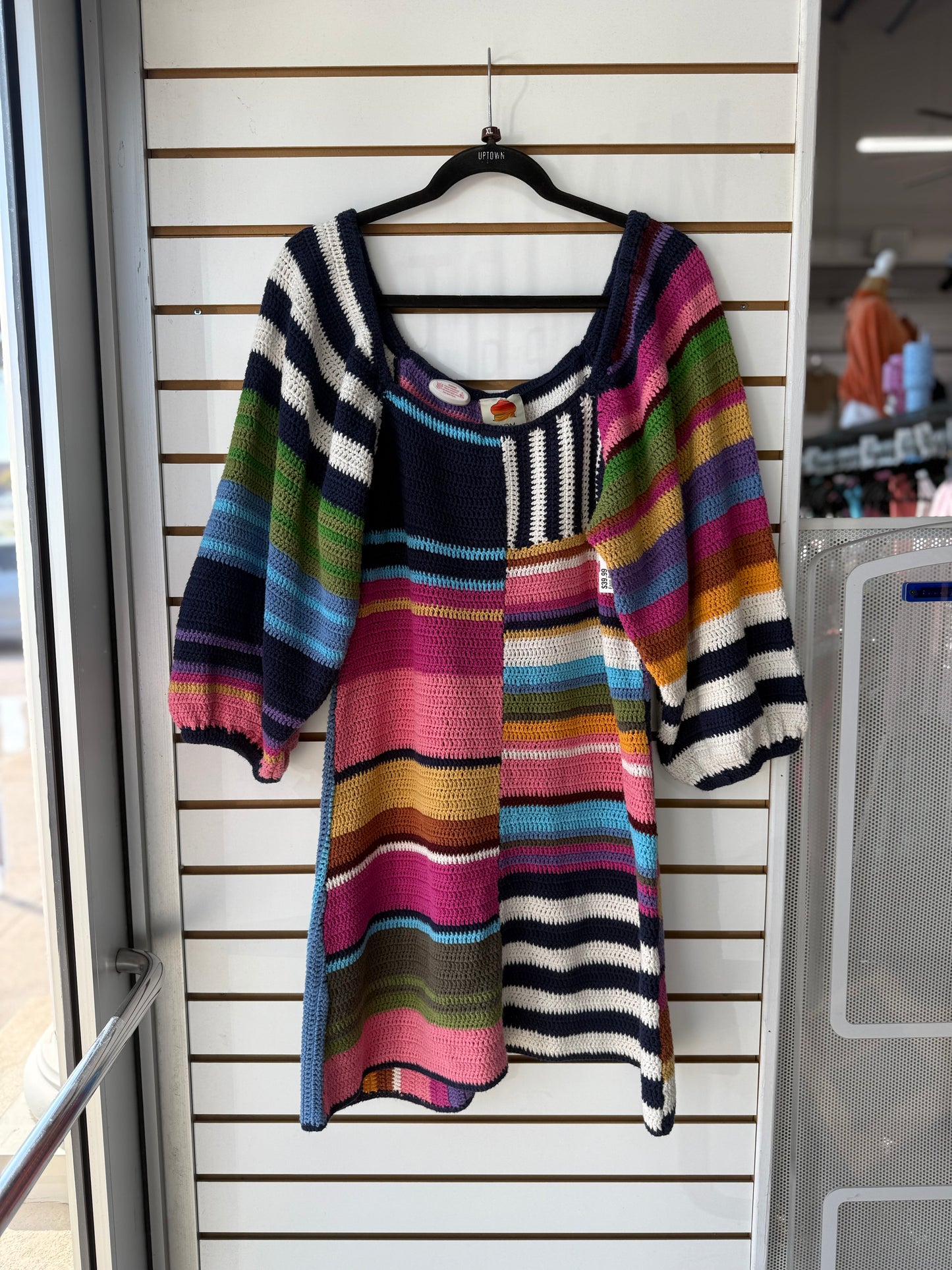 Farm Rio knit striped mini dress size XL