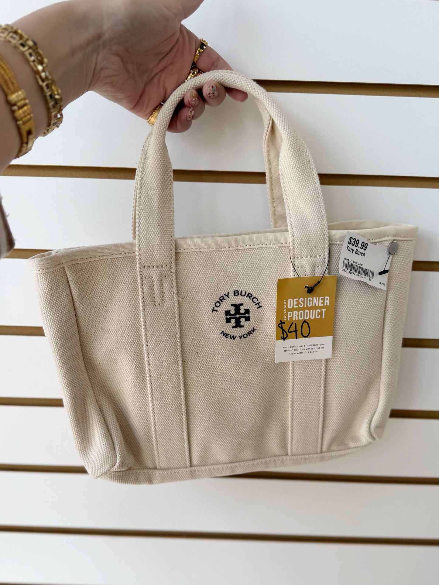 Tory Burch mini canvas tote