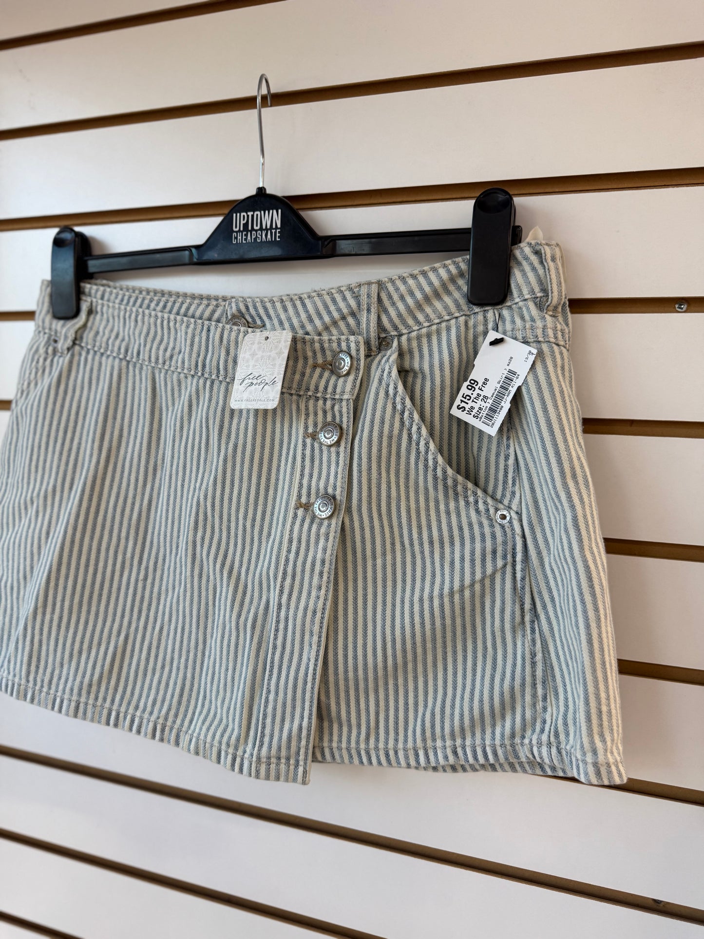 NWT We the Free Wynne striped skirt sz 28