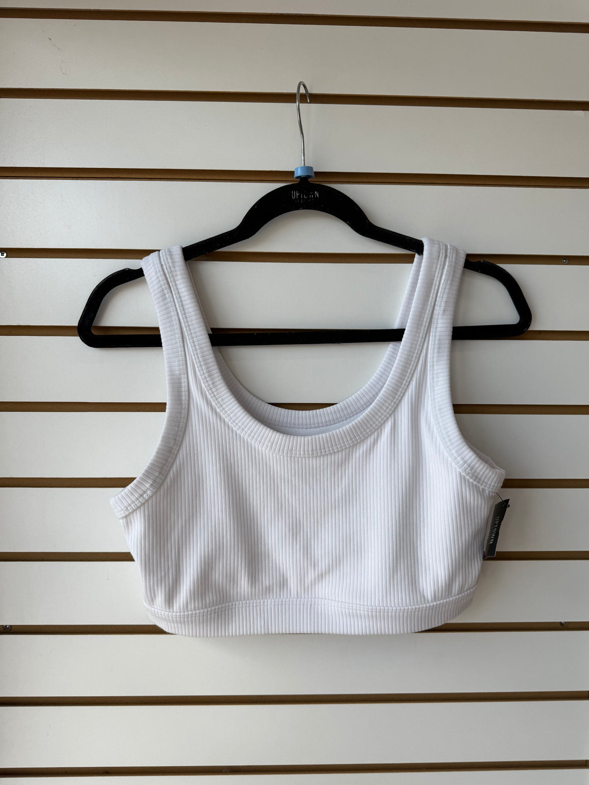 ALO Yoga white ribbed tank size large