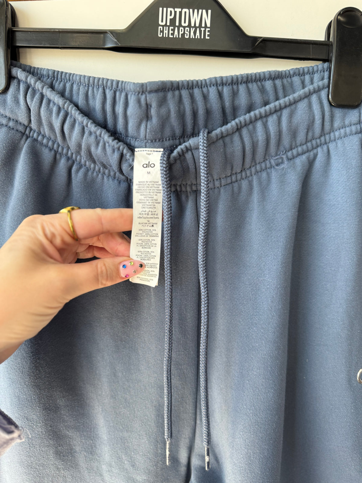 ALO Yoga blue jogger sweatpants size medium
